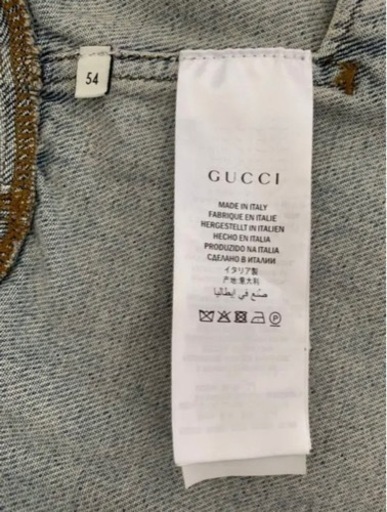 【GUCCI】18SS クラッシュ加工 テディベア デニムジャケット クマ 名作