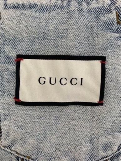 【GUCCI】18SS クラッシュ加工 テディベア デニムジャケット クマ 名作