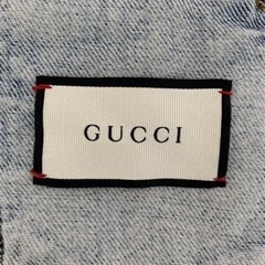 【美品】GUCCI テディベアデニムジャケット GUCCI】18SS クラッシュ加工 テディベア デニムジャケット 確実正規品