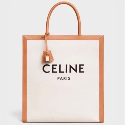 【CELINE】バーティカル カバ プリント キャンバス & カーフスキン タン