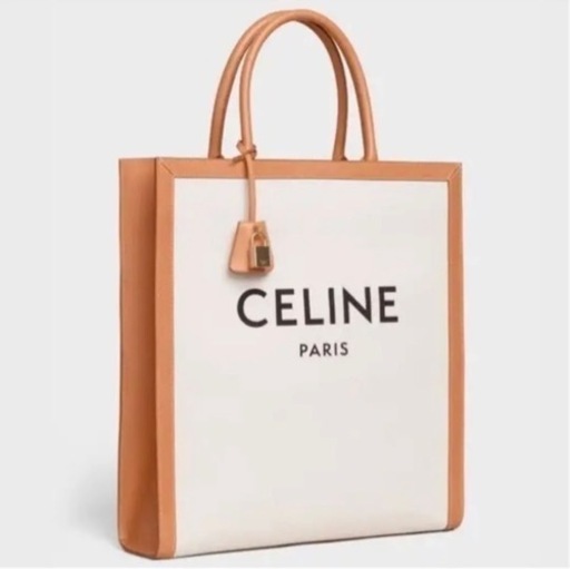 【CELINE】バーティカル カバ プリント キャンバス & カーフスキン タン