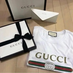 【GUCCI】グッチ グッチロゴ ウォッシュドオーバーサイズ Tシャツ ホワイト