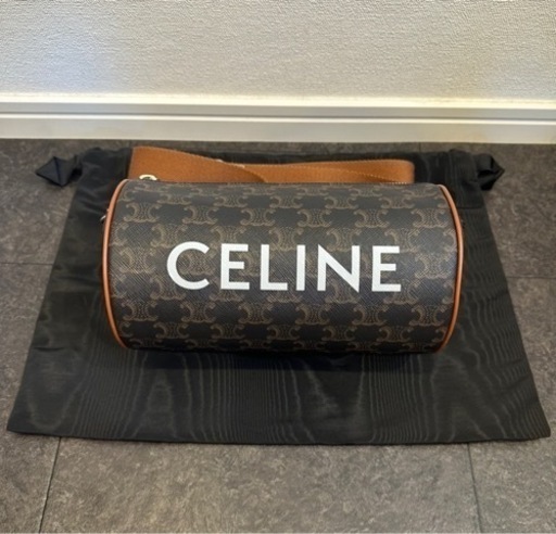 【CELINE】シリンダーバッグ トリオンフキャンバス タン ショルダーバッグ