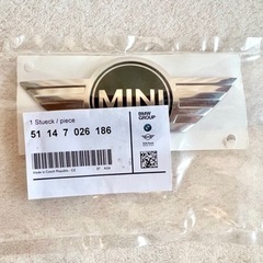 【新品未使用】純正BMW MINI ミニ　エンブレムプレートの画像