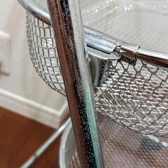 ワイヤーメッシュバスケット　3段ラックの画像