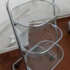 ワイヤーメッシュバスケット　3段ラックの画像