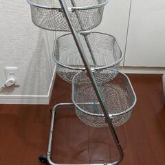 ワイヤーメッシュバスケット　3段ラックの画像