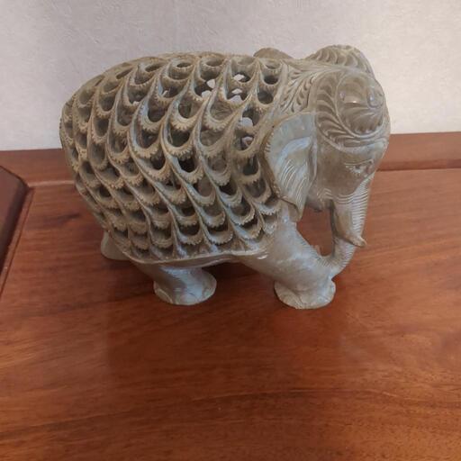石細工　置き物　像　ニューデリ　1992年購入
