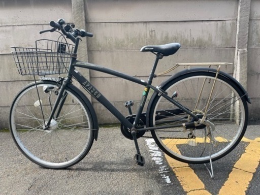 27インチ　外装6段自転車　オートライト　丸石