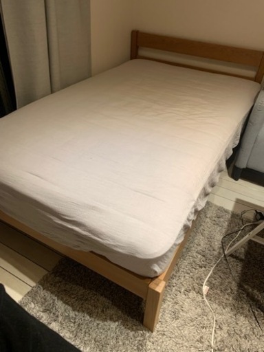 無印良品　セミダブルベッドフレーム+マットレス