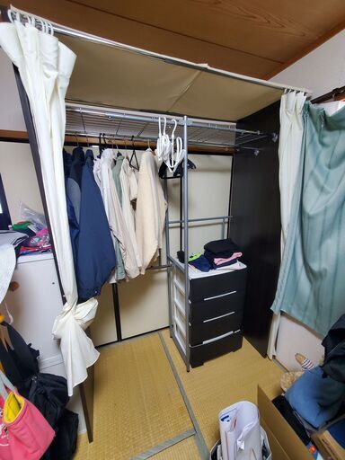 早いもの勝ち直接受渡限定 組み立て式 クローゼット カーテン仕切り