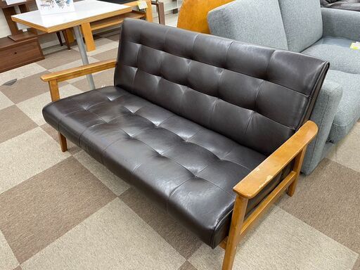 ?ヴィンテージ風 2Pソファ ?定価￥19,450? シンプルでお部屋に合わせやすいデザインです!!? 4376