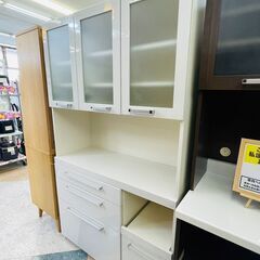 ?Pamouna(パモウナ) 3面レンジボード ?定価￥98,900? シンプルデザイン 人気のホワイトカラー?4392