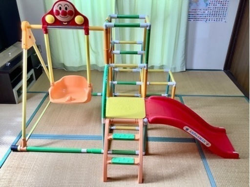 アンパンマン室内遊具⭐︎鉄棒・ブランコ・ジャングルジム・滑り台