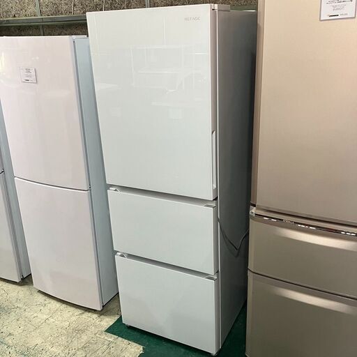 YAMADA ヤマダ オリジナル 3ドア 冷凍 冷蔵庫 自動製氷機能付 REFAGE リファージュ 358L YRZ-F36K 2022年製 ●E052G001