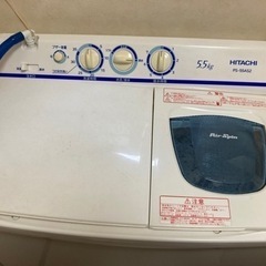 【無料】HITACHI   ２層式洗濯機　５.５kgの画像