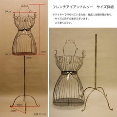 アイアン製 ディスプレイ用フレンチトルソー の画像
