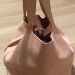 ピコタン型　ベビーピンク　本革バッグ