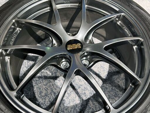 【極美品】BBS 18インチアルミホイール4本セット BBSナット20個＆タイヤ付き RI-A032 18x8.0J 5/114.3 
