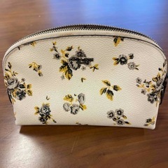 値下　コーチ　花柄ポーチ