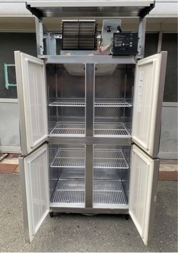 【動確済み】ホシザキ 業務用冷蔵庫 HR-90ZT 大容量 597L 単相100V 厨房機材 機器 店舗用品 縦型4枚扉 4ドア 縦型