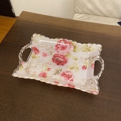 未使用　花柄トレー