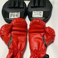EVERLAST エバーラスト☆ボクシンググローブ＆パンチングミットのセットの画像