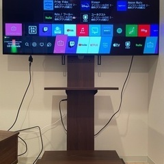 （取引中）有機EL55インチTV スタンドテレビ台付