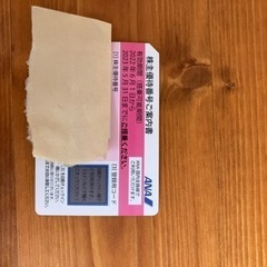 ANA 株主優待　航空券