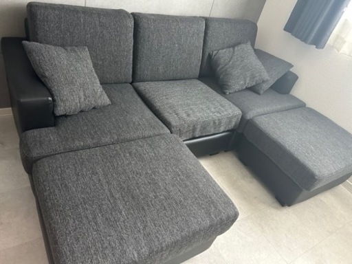 Lowya 3人掛けカウチソファ収納付き　幅190cm