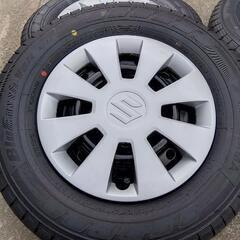 現品引取のみ】新車外しエブリイ純正アルミホイールタイヤセット ナット付