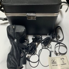 昭和レトロ、カメラバック、ストロボ、シャッターリモコン、セット