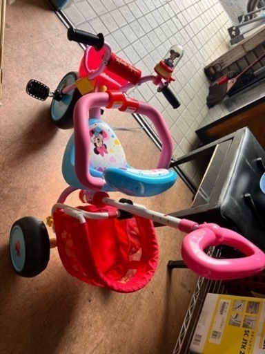 ハンドル付き三輪車  ミニーちゃん まだまだ綺麗！  しげん屋