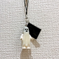  ゴースト ミニフィグ ストラップ 1体 レゴ LEGO 互換 オバケ 幽霊の画像