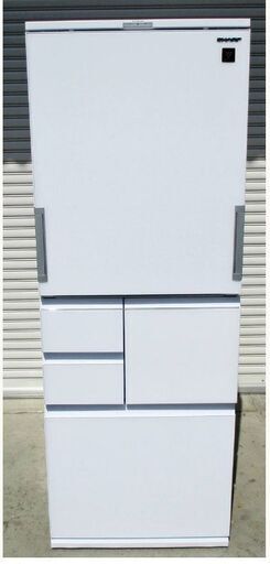 【　美品　高年式　】SHARP 冷蔵庫　大容量　502L　5ドア　2021年製　動作良好　SJ-AW50H　ピュアホワイト　プラズマクラスター　左右開き