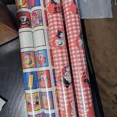 【限定品4本】あさりちゃん　80ｓ　ラッピングペーパー　包装紙　ヴィレッジヴァンガード　昭和レトロ　Village Vanguardの画像