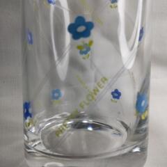 【新品未使用】コップ６個入り◆青い花  PRETTY FLOWER◆直径6cm 高さ11cmの画像