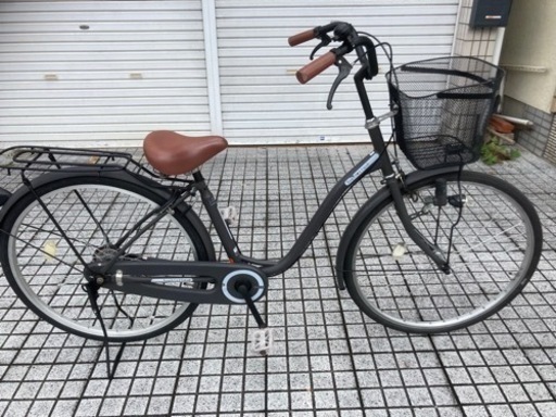 【26インチ自転車】変速なし　LEDライト使用　前カゴ、リヤタイヤ新品❗️若林自転車　浜大津店　SALE中❗️