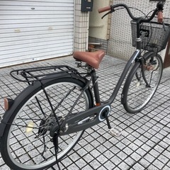 26インチ自転車】変速なし LEDライト使用 前カゴ、リヤタイヤ新品
