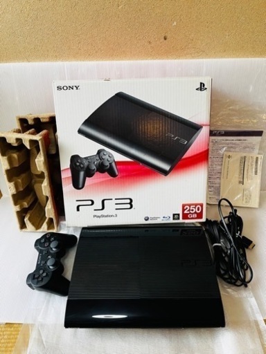 ★新品同様　動作確認程度の使用　PlayStation3 クラシックホワイト 250GB CECH-4200B　動作保証あり 説明書未開封　箱破れあり