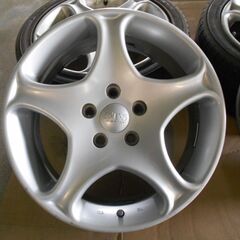 ☆中古4本セット☆ ブリヂストン CTSデザイン 17x7JJ/PCD/114.3/OFF+49/　タイヤ 215/45/17 / DNA ECOS 溝なし2本（ひび割れ無し）の画像