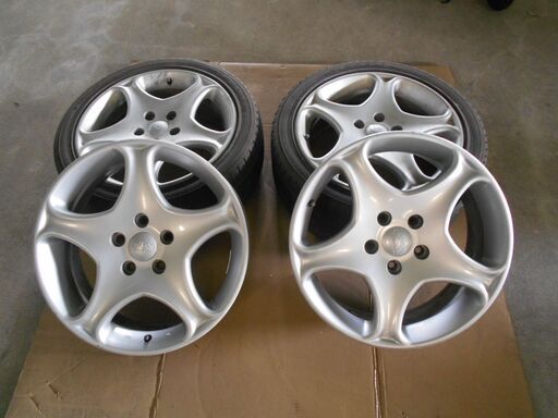 ☆中古4本セット☆ ブリヂストン CTSデザイン 17x7JJ/PCD/114.3/OFF+49/　タイヤ 215/45/17 / DNA ECOS 溝なし2本（ひび割れ無し）