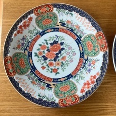 和皿　花柄　2枚の画像