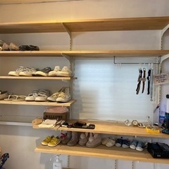 【決定終了】5/28まで★DIY 玄関収納　壁面収納　棚板　支柱　棚受けセットの画像