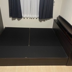 ニトリ　ベッドフレーム　クイーンニトリのベッドフレーム【ボンヌDBR】