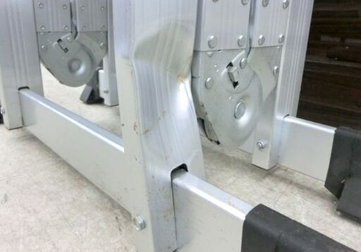 【訳アリ格安】多機能はしご 脚立/足場台 アルミ製 約3.7mステップ作業足場 札幌市西区