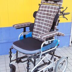 札幌市内近郊限定 株式会社ミキ FORCE グランドフリッチャー リクライニング付き 車いす 車椅子 強化アルミフレーム 折り畳み可能の画像