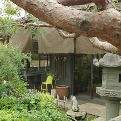 広い空の下で、藍の生葉染め体験【人気の庭園＆カフェ立小路でのラン...