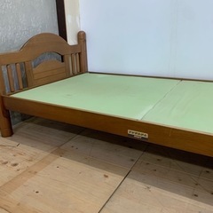 シングルベッド　木製　2段ベッド上のみの画像