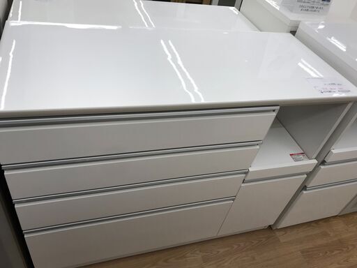 ★ジモティ割あり★ ニトリ キッチンカウンター 白 H95×W120×D51 クリーニング済み KJ2044